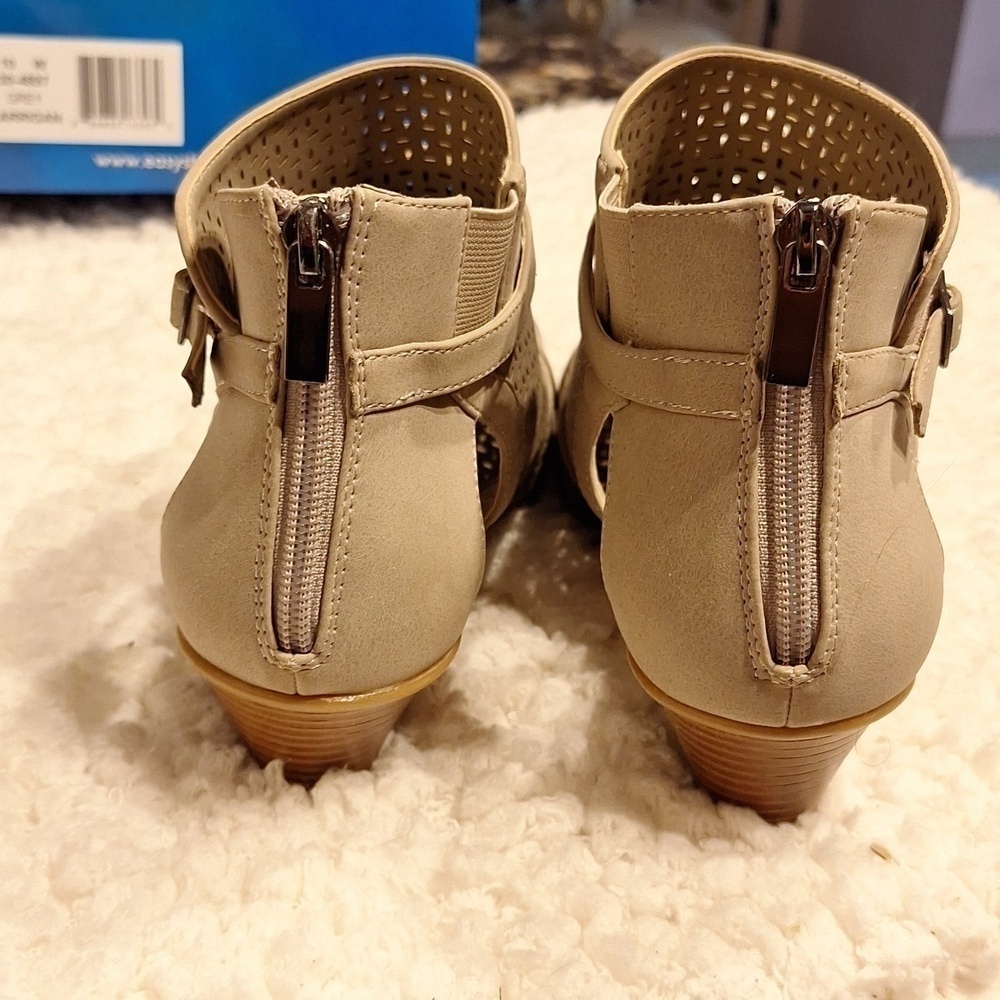 Womens Easy Street zipper open toe NWT open toe ankle boots 10W - Picture 4 of 7